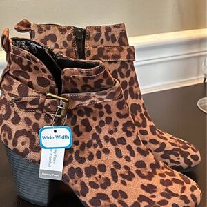 Leopard Print Ankle Boots